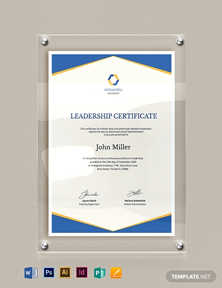 Real Estate Leadership Certificate Template