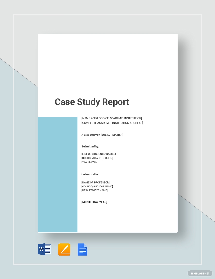 Report Real Estate Case Study Template