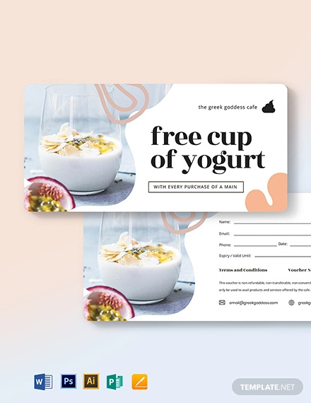 Restaurant Dessert Voucher Template