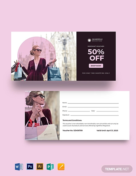 sample shopping voucher template