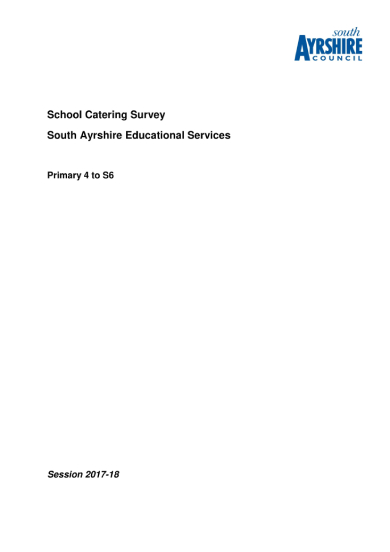 school catering survey report
