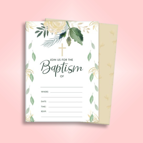 simple baptism invitation