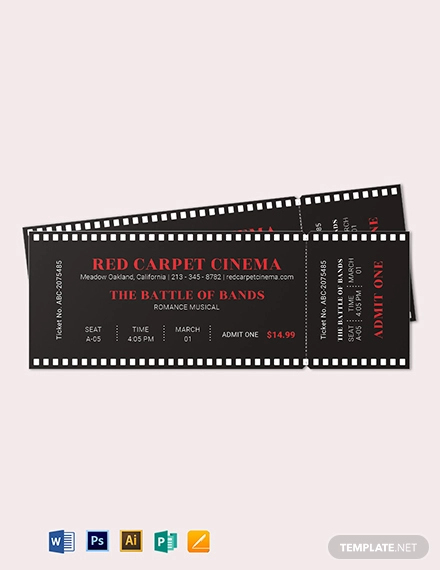 simple movie ticket template