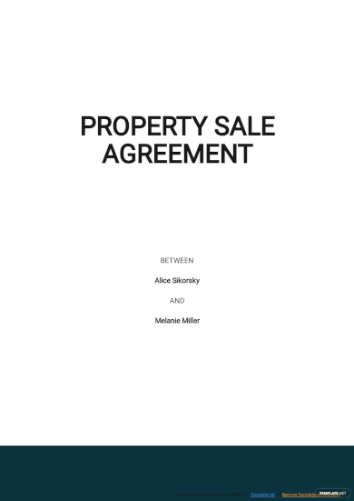 simple property sale agreement template