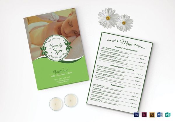 Spa Menu Template