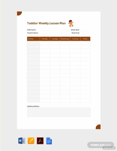 simple toddler weekly lesson plan