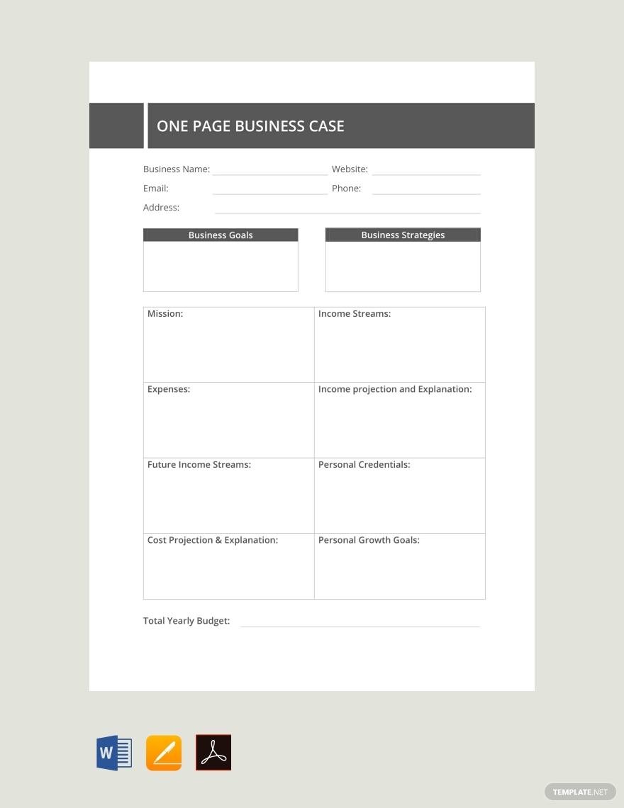 Single page Real Estate Case Study Template