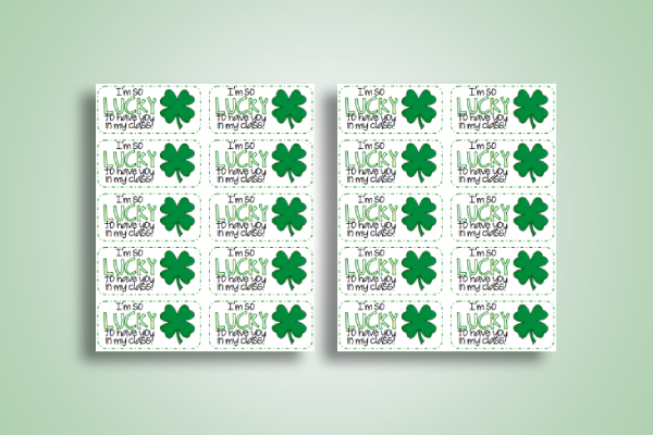 St. Patrick’s Day Printable Label