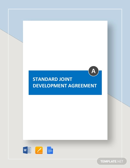 standard joint development agreement template
