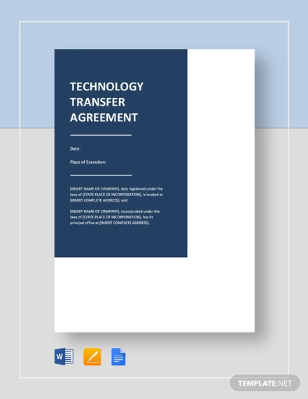 technology transfer agreement template