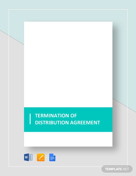 termination of distribution agreement template