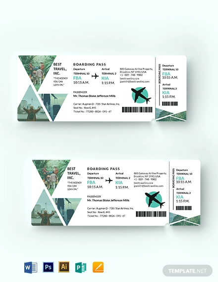 Travel Agency Ticket Template