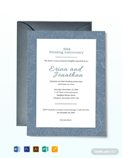 wedding anniversary invitation card