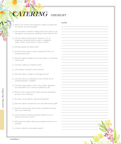 wedding catering checklist1