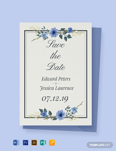 wedding invitation and save the date card