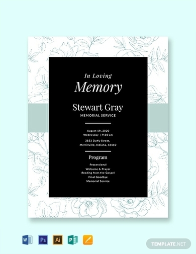 free simple memorial program