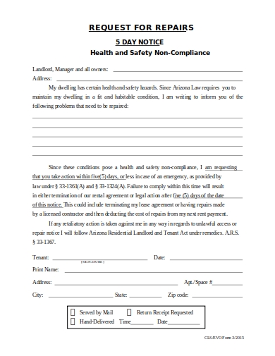 health safety demand letter