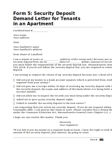 Sample Letter For Rental Deposit Refund from images.examples.com