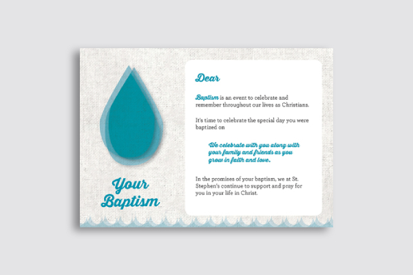 baptism anniversary card