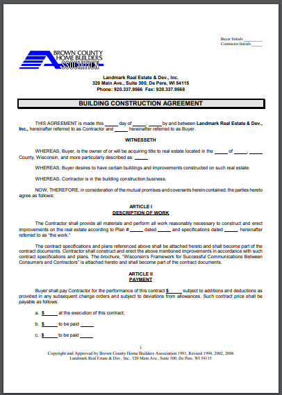 Residential Construction Contract Template Free from images.examples.com