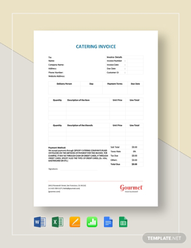 Catering Service Invoice1