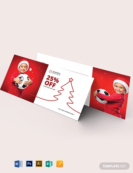 christmas football gift voucher template
