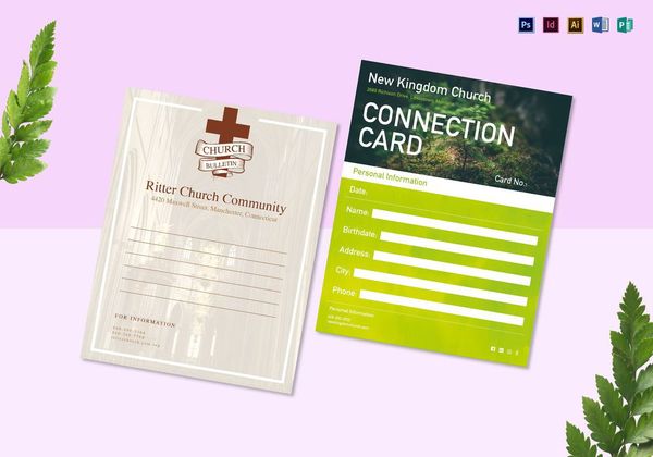 church bulletin and connect card flyer