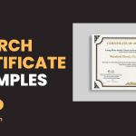 Church Certificate Examples