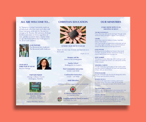 church information brochure