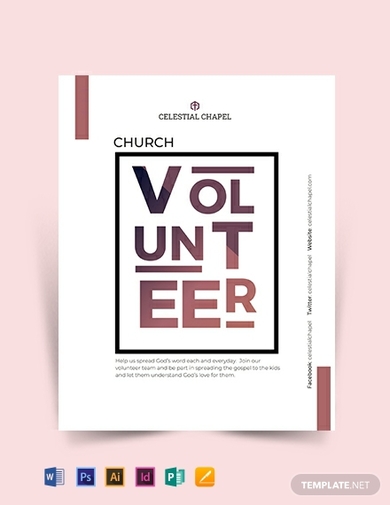 church volunteer flyer