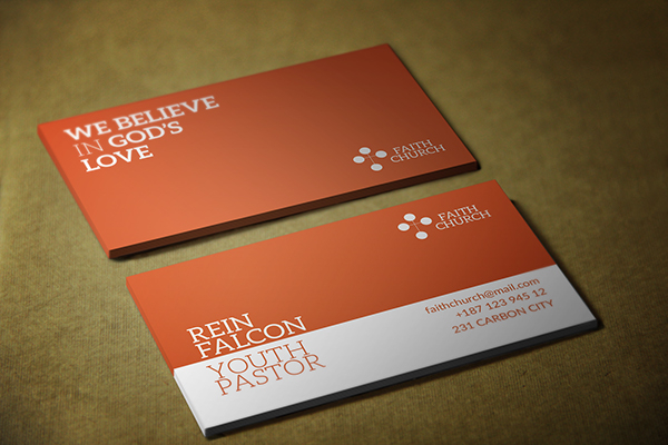 church youth pastor business card