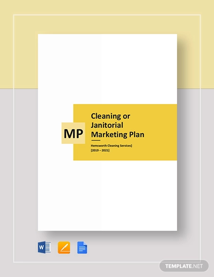 cleaning or janitorial marketing plan template