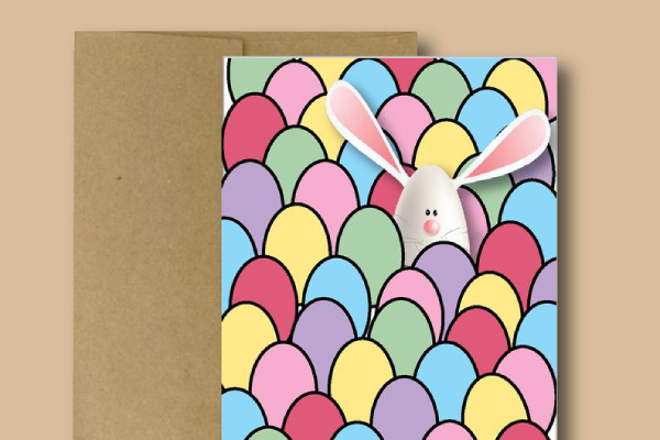 colorful easter greeting card