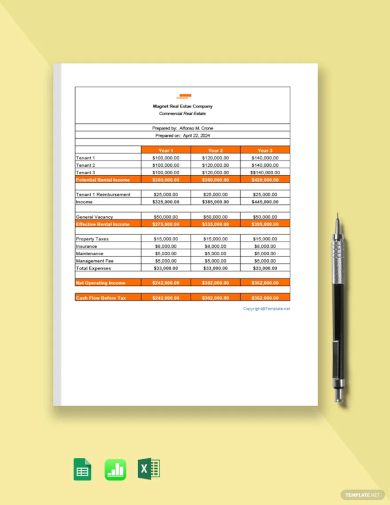 Commercial Real Estate Sheet Template