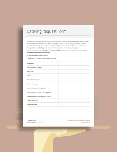 Catering Request 9  Examples Format Pdf
