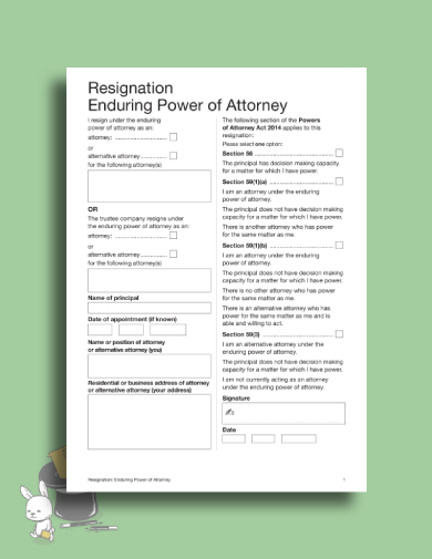 Power of Attorney Resignation Letter - 5+ Examples, Format, Sample