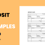 Deposit Slip Examples