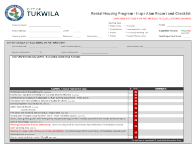 Rental Inspection Checklist - 8+ Examples, Format, Pdf | Examples