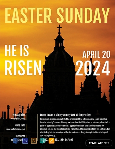 Easter Church Flyer Template