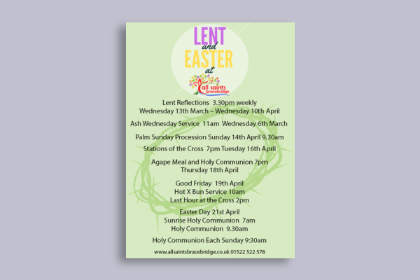 easter church schedule flyer