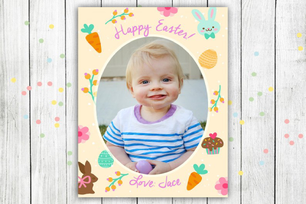 easter greeting photo card