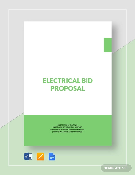 Electrical Bid Proposal Template