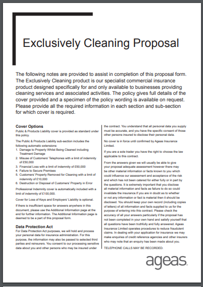 Exclusively Cleaning Proposal