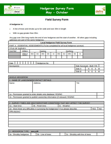 field survey form