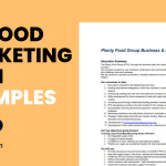 Food Marketing Plan Examples