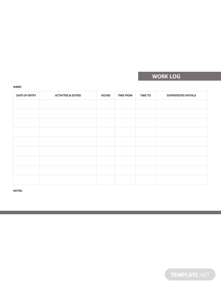 Work Log - 16+ Examples, Format, Pdf | Examples
