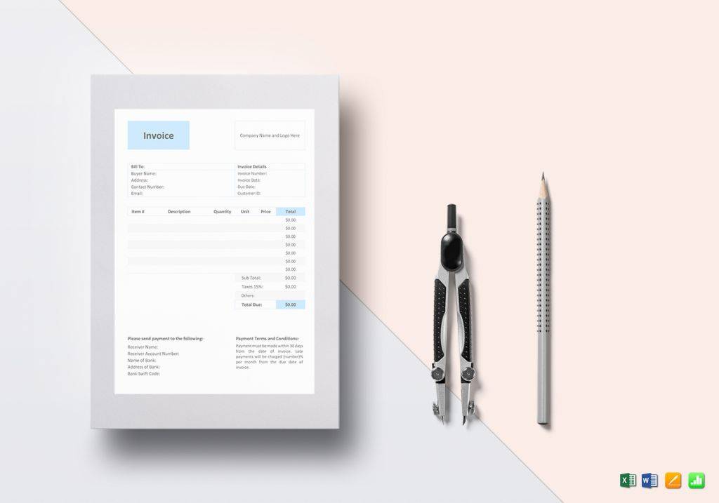 general medical invoice template 1024x717