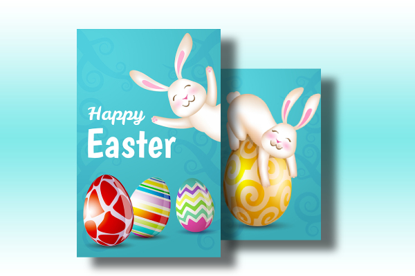 happy easter greeting card