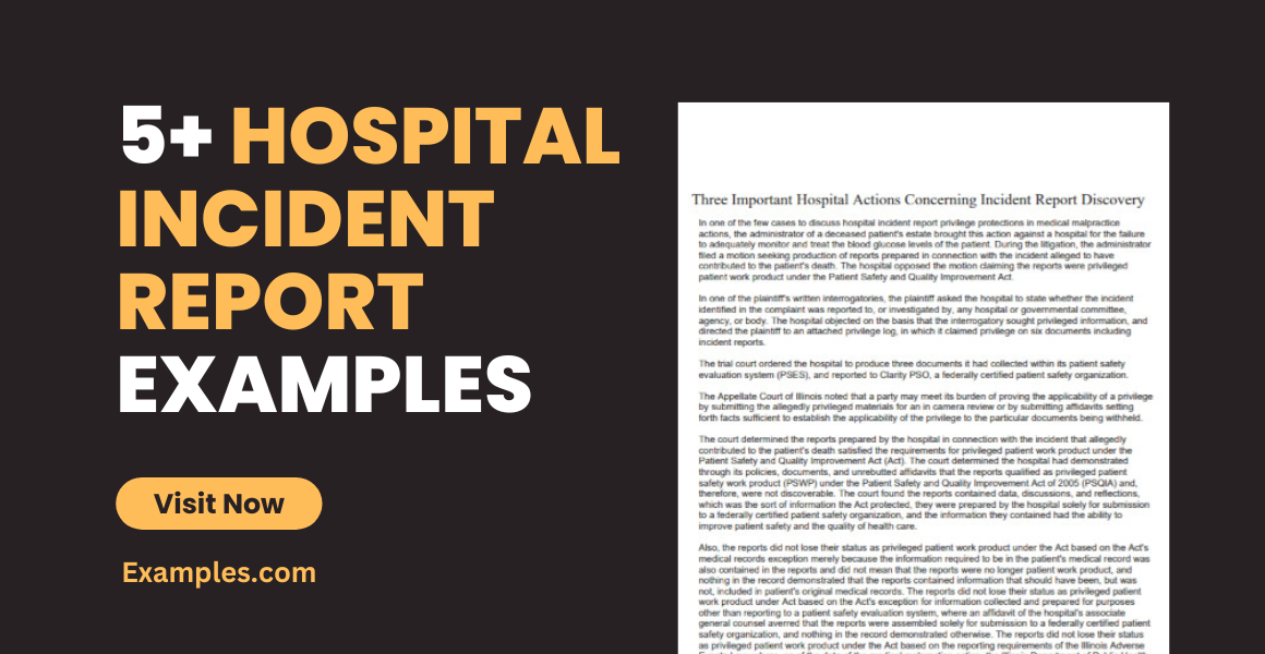hospital incident report examples