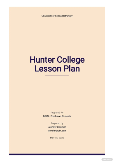 hunter college lesson plan template